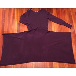 Nina Leonard knit plum dress in a size M.